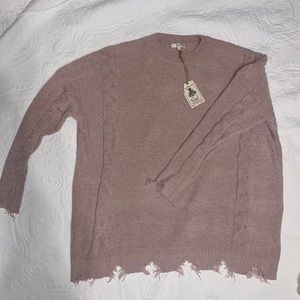 Easel fringe boutique sweater